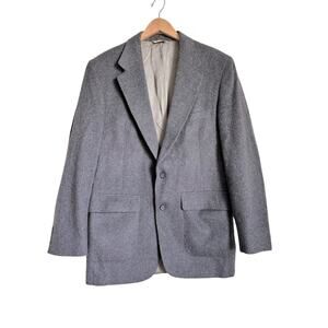 VTG Nova Fides Cashmere Wool Sports Coat Mens Medium Gray High Fashions Blazer